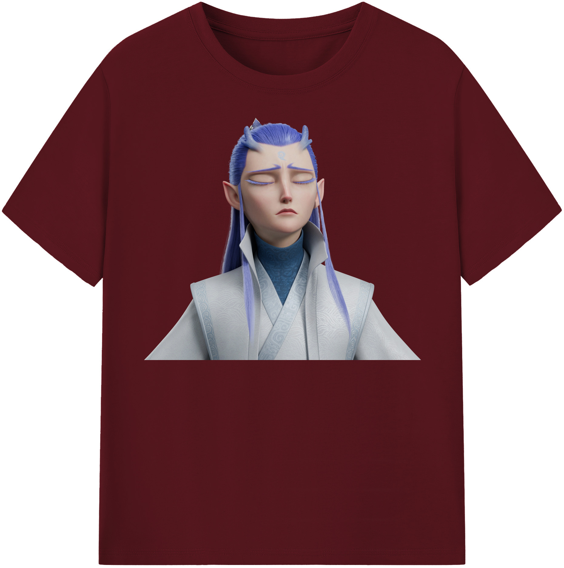 （画像用） Ne Zha 2 ナタ 魔童の大暴れ 綿100％半袖Tシャツ（フロントプリント）